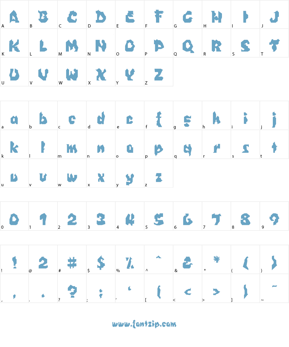 NOBODY Font Character