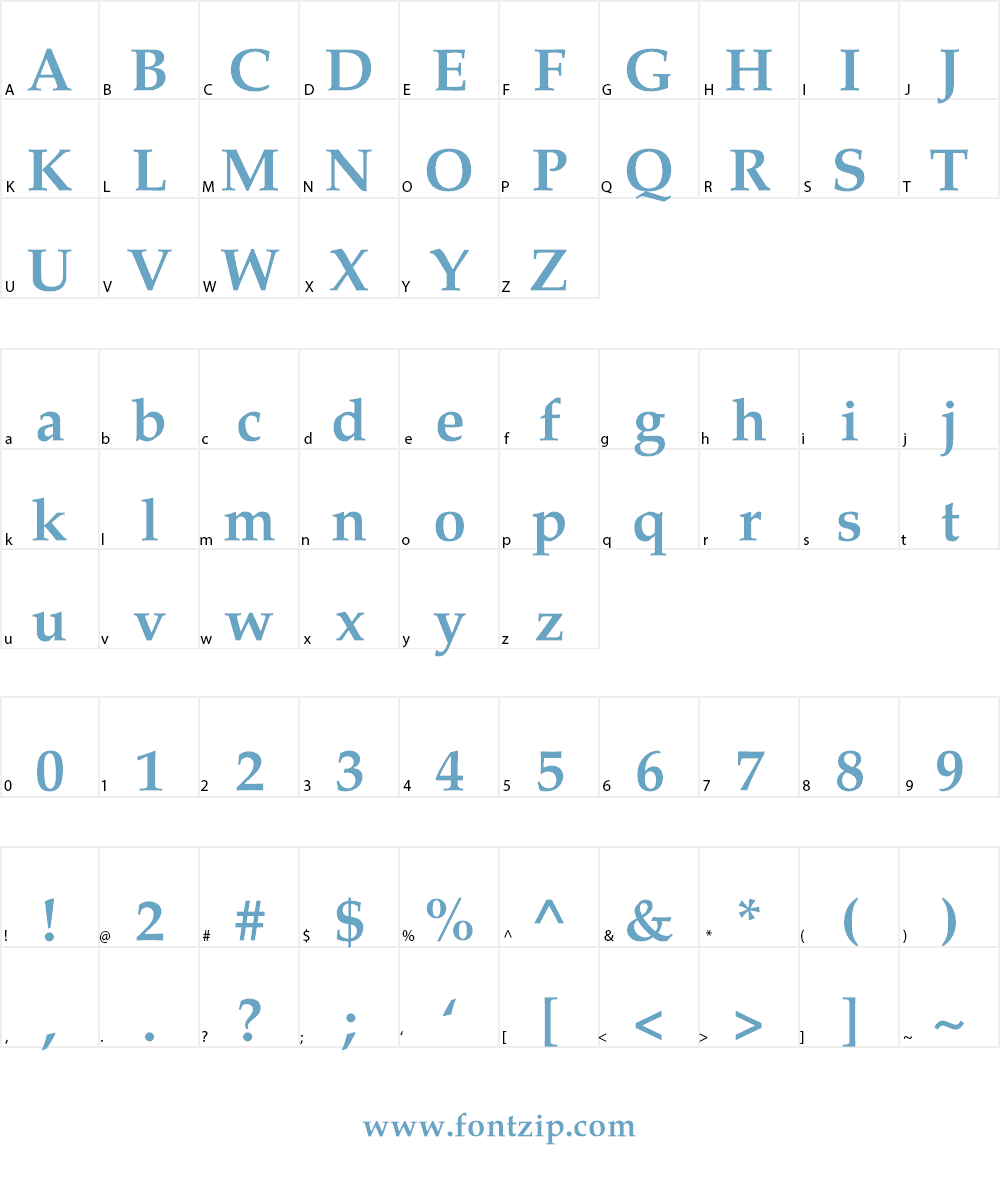 TeXGyrePagella Font Character