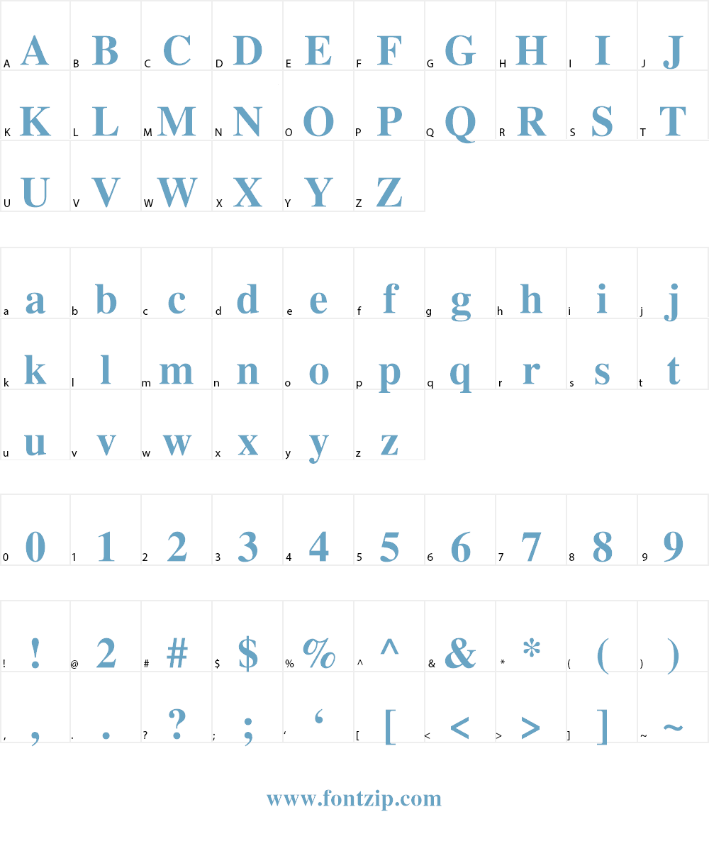 TeXGyreTermes Font Character