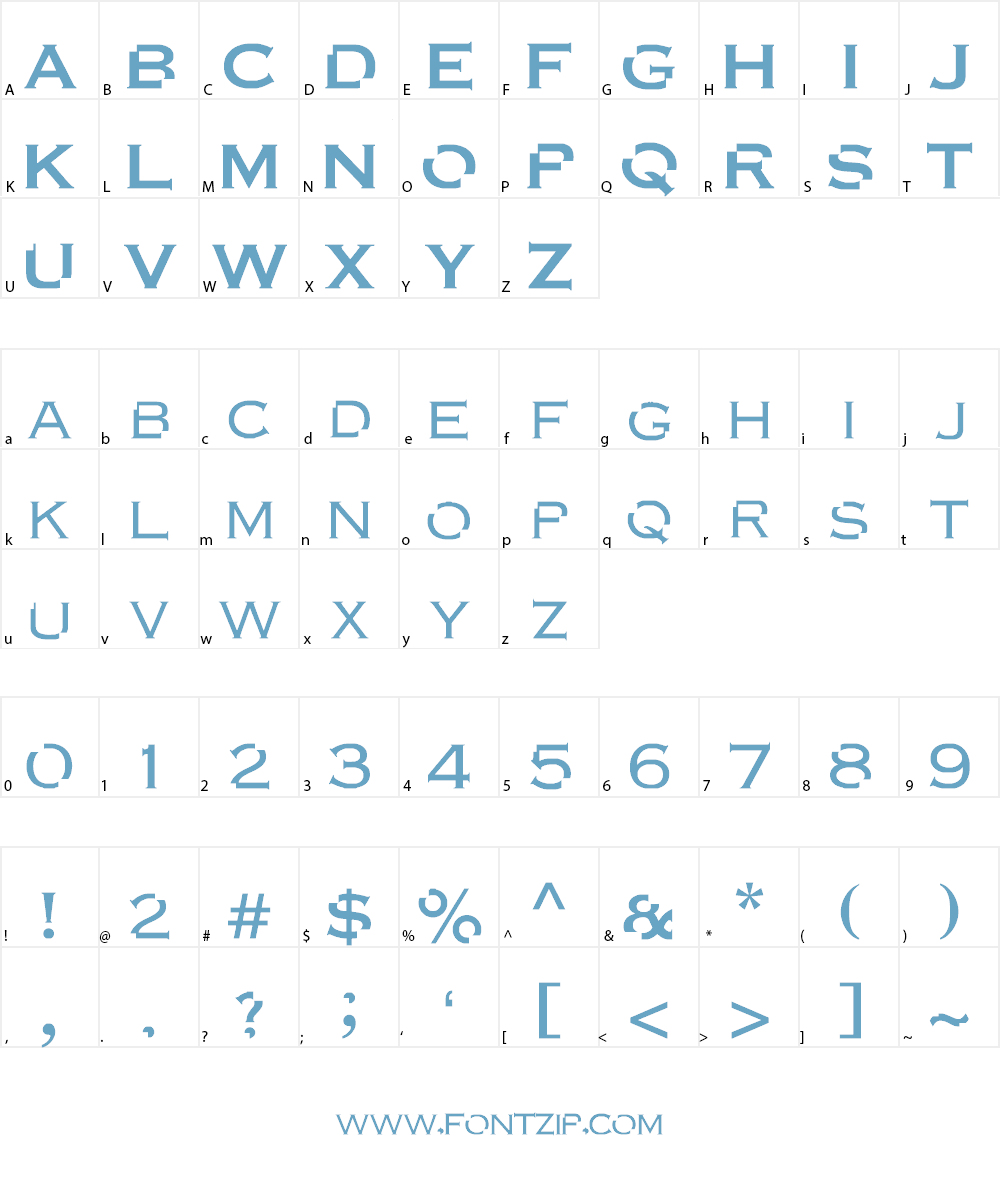 chipped Font Character
