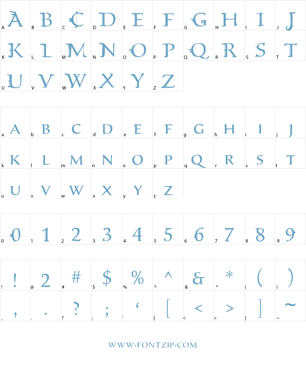 Drunken Gryphon Font Character