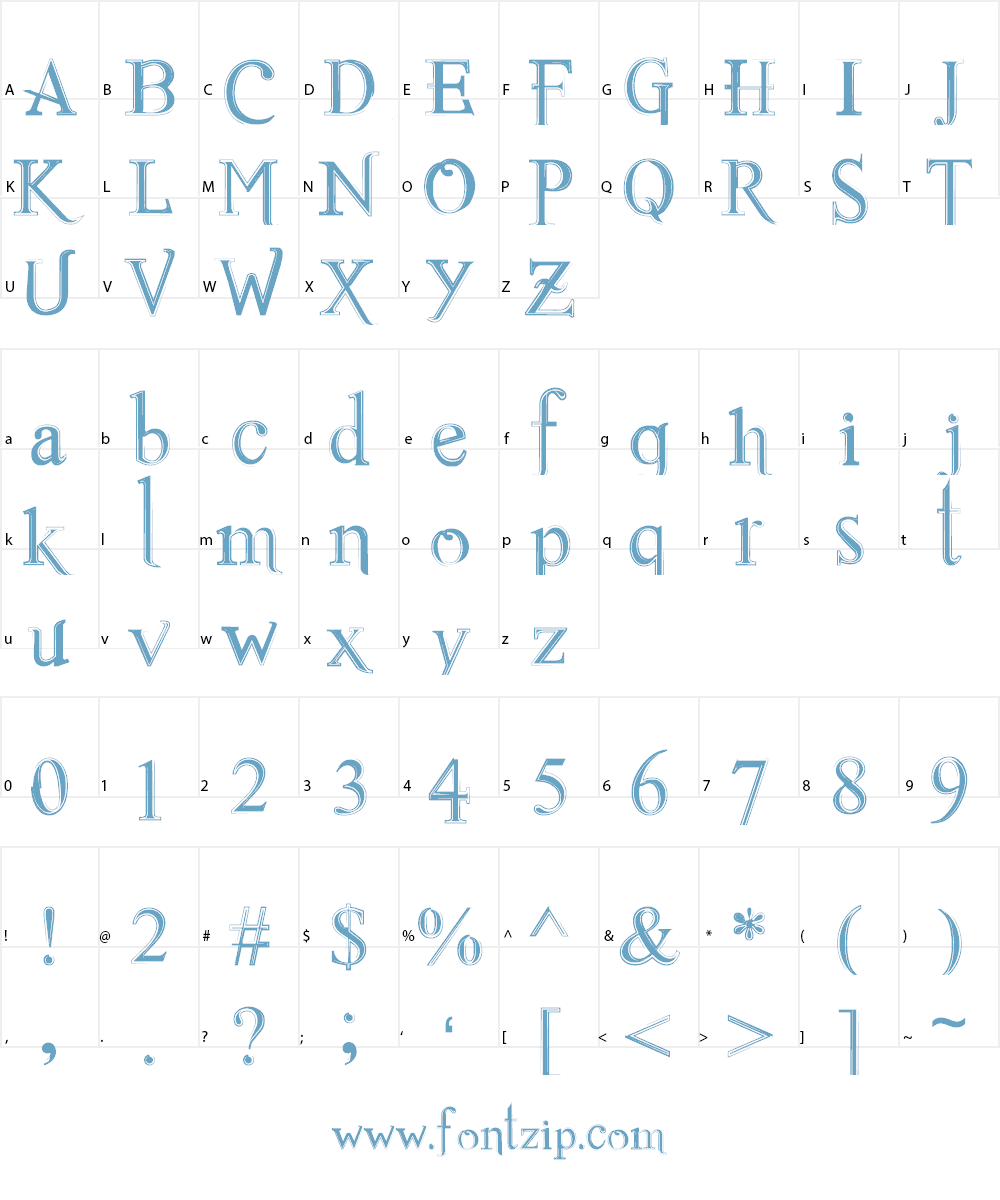 TWEEKD Font Character