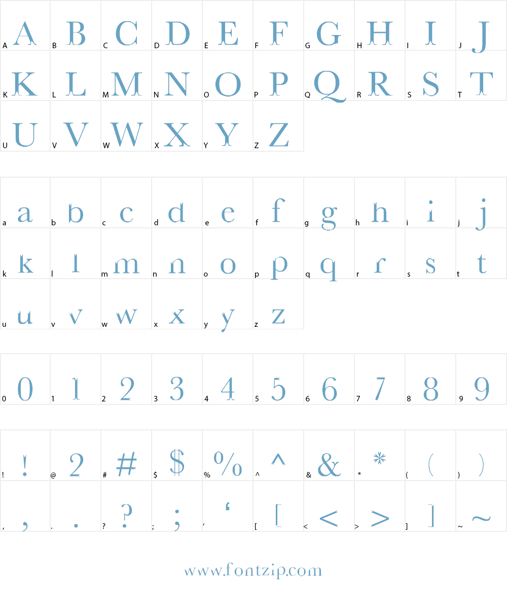 BrokenArm Font Character