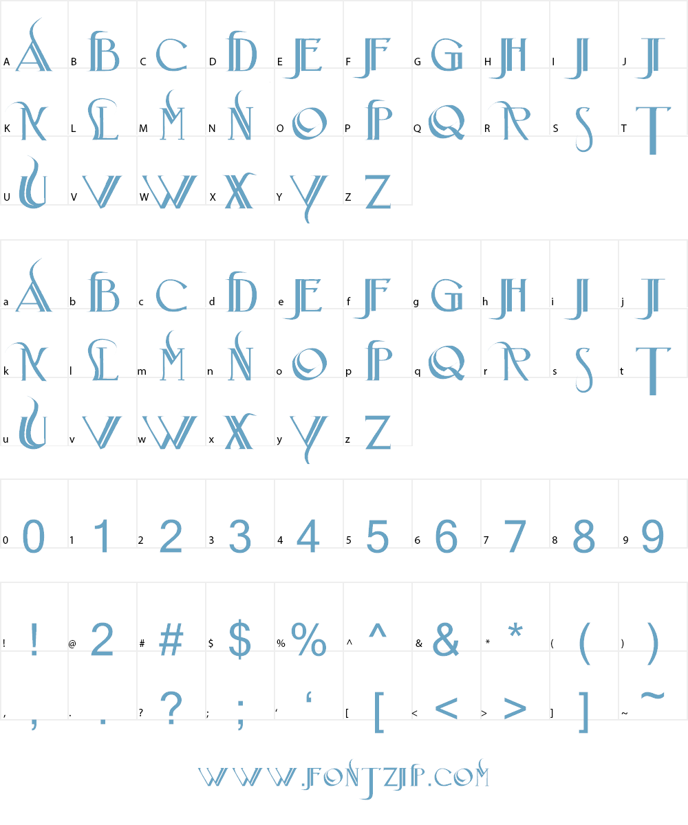Iniciatica Font Character