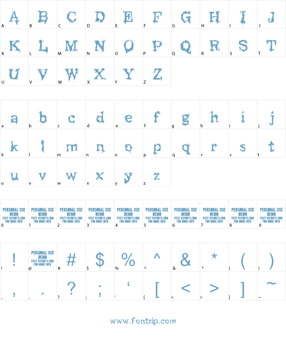 Black Asylum Font Character