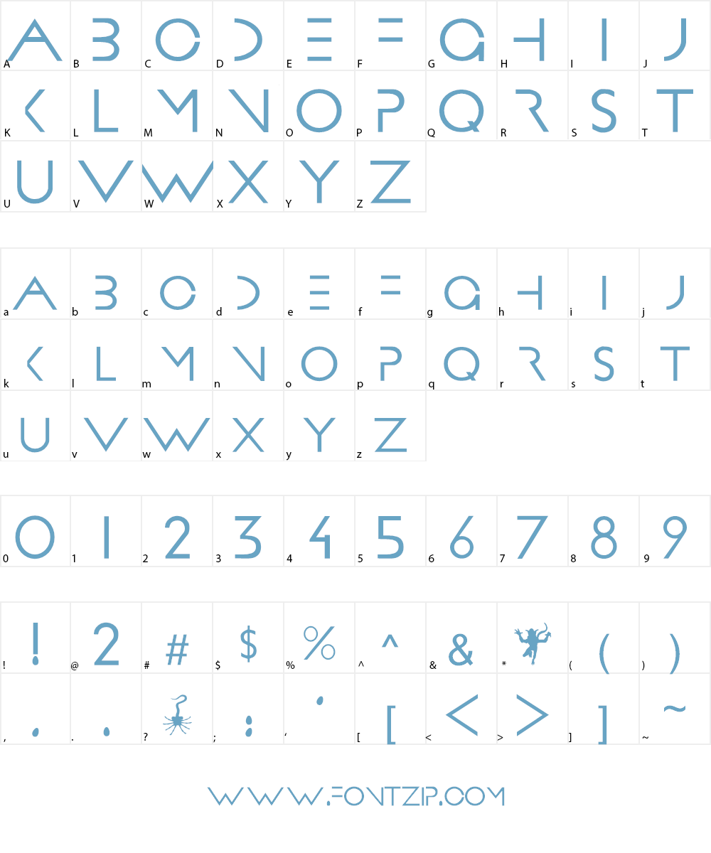 PROMETHEUS Font Character