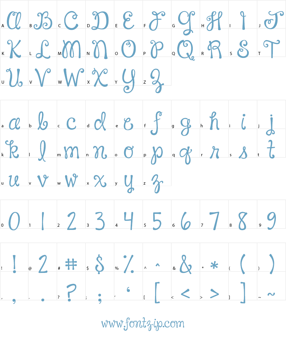 Janda Happy Day Font Character