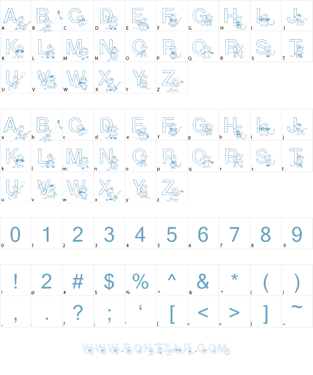Mousie Font Character