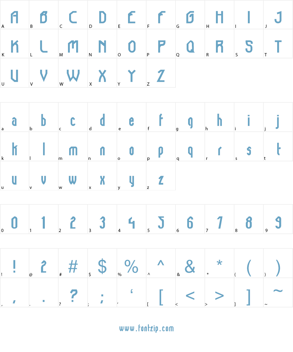 tamiami Font Character