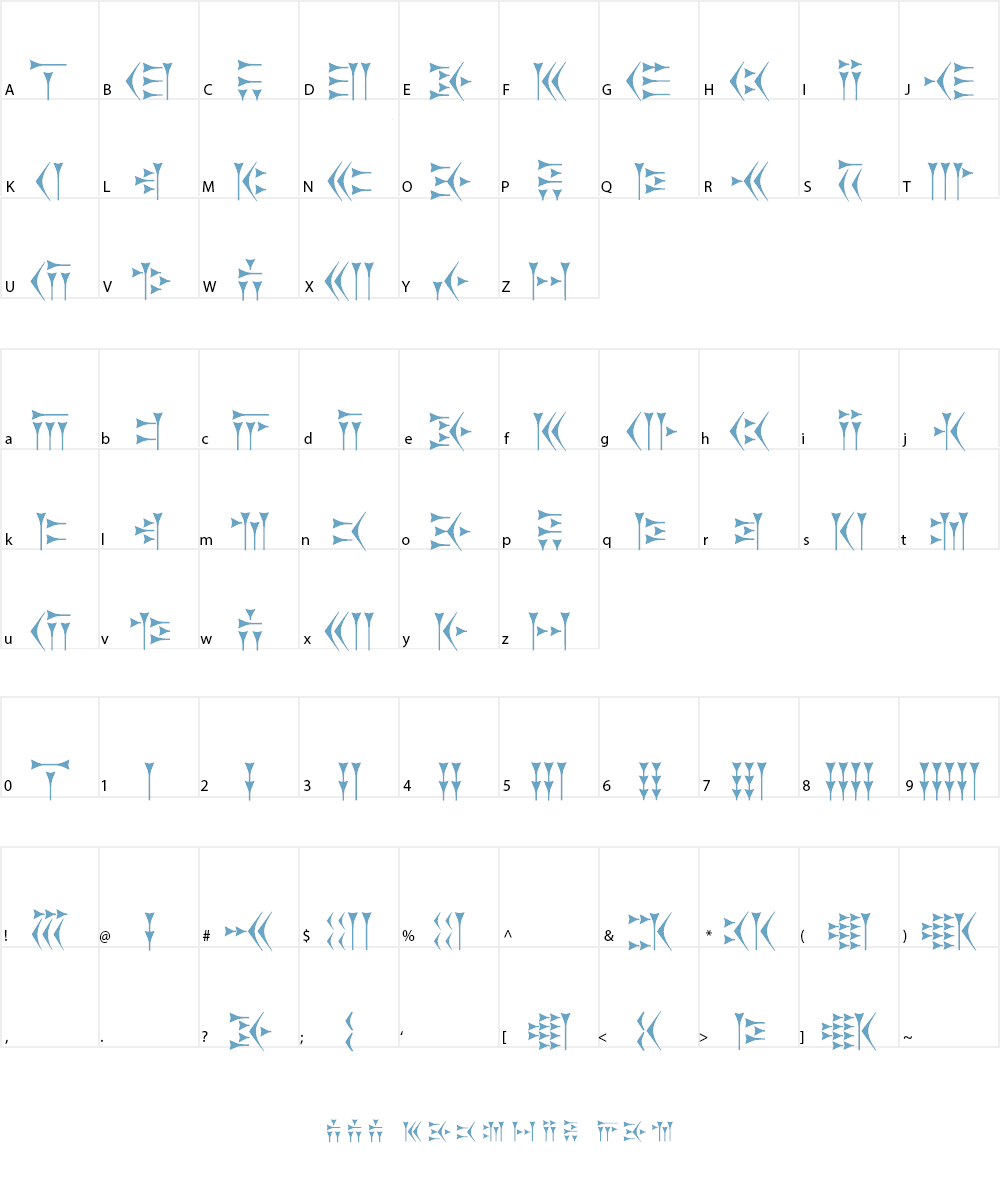 Zarathustra Font Character