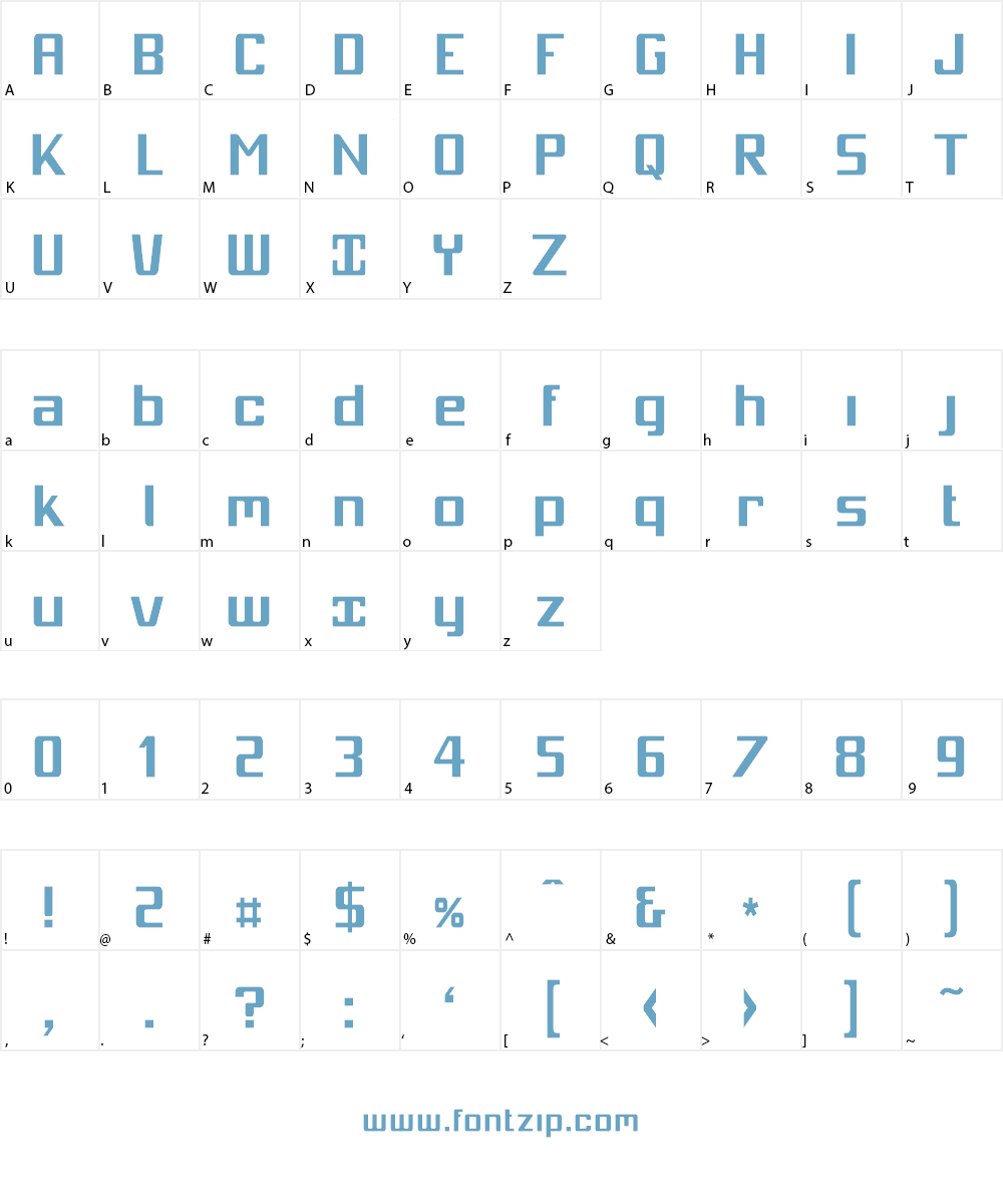 Mobitale Cnd Font Character