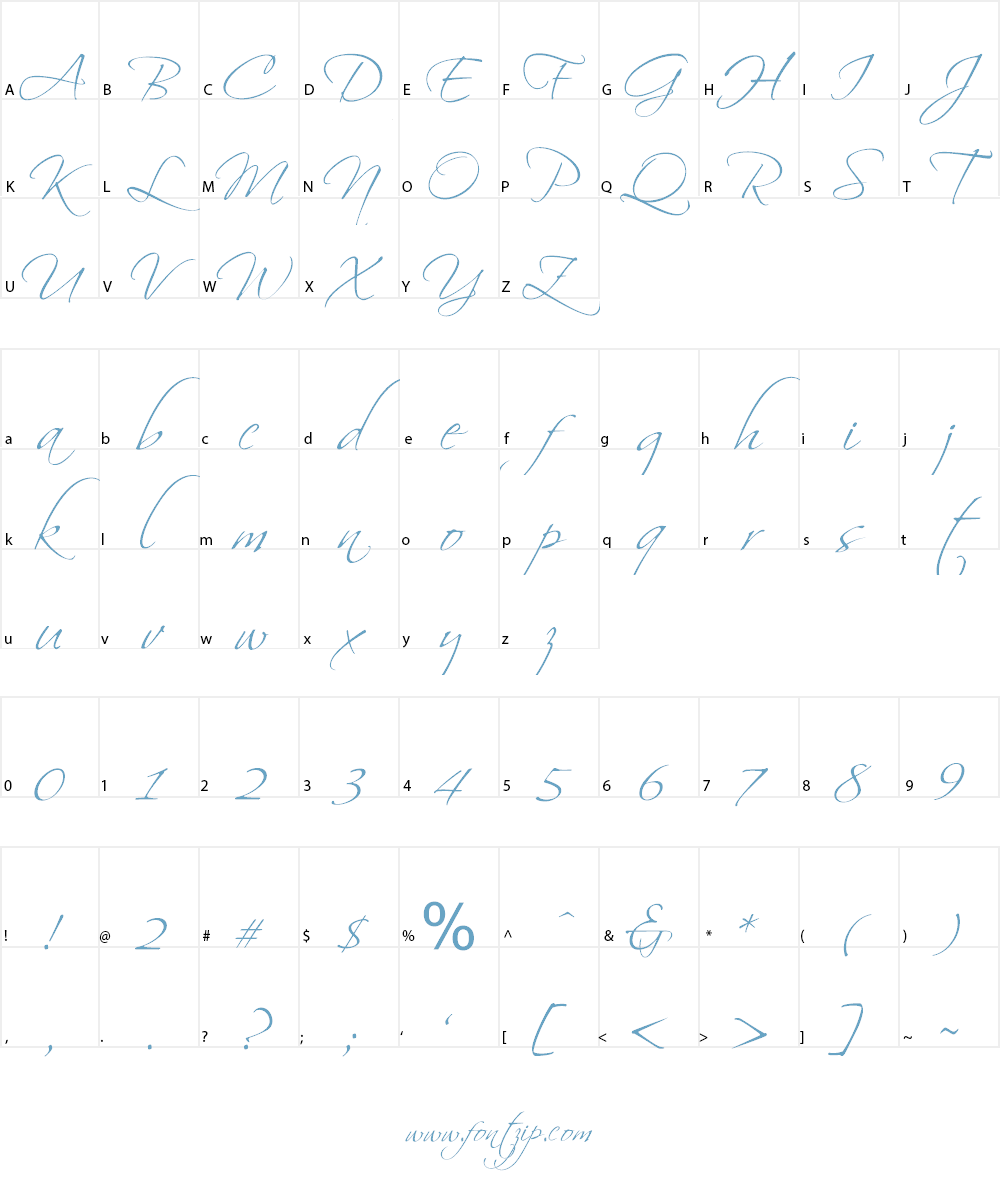 Scriptus Font Character