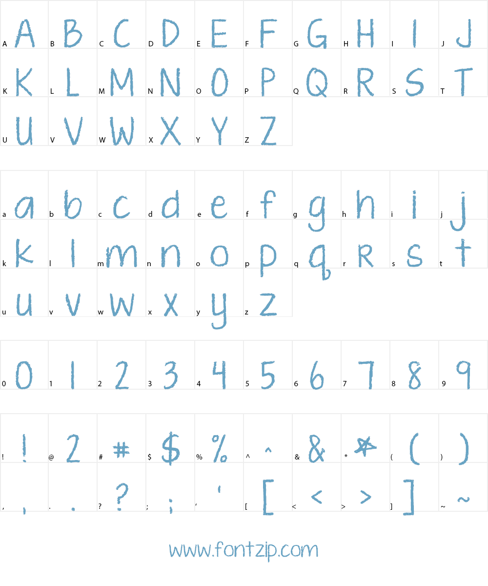 KG Ten Thousand Reasons Font Character