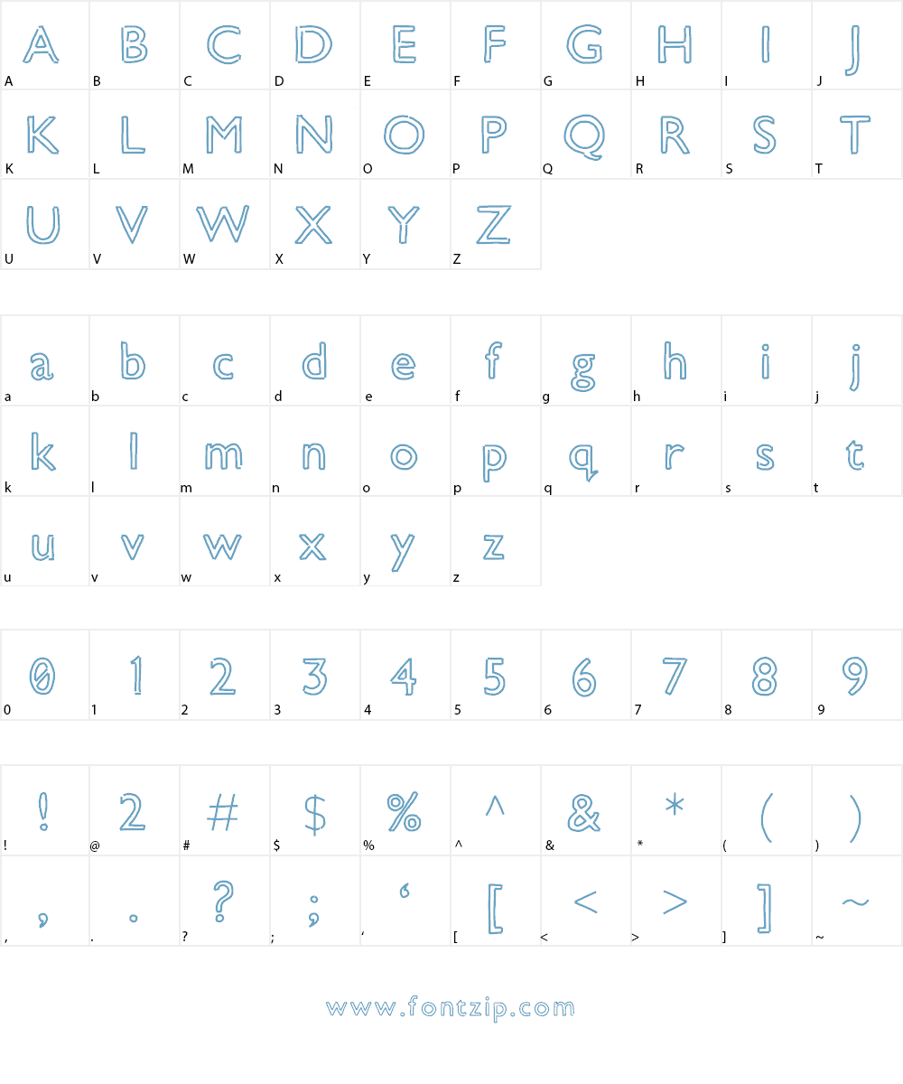 Geo Font Character