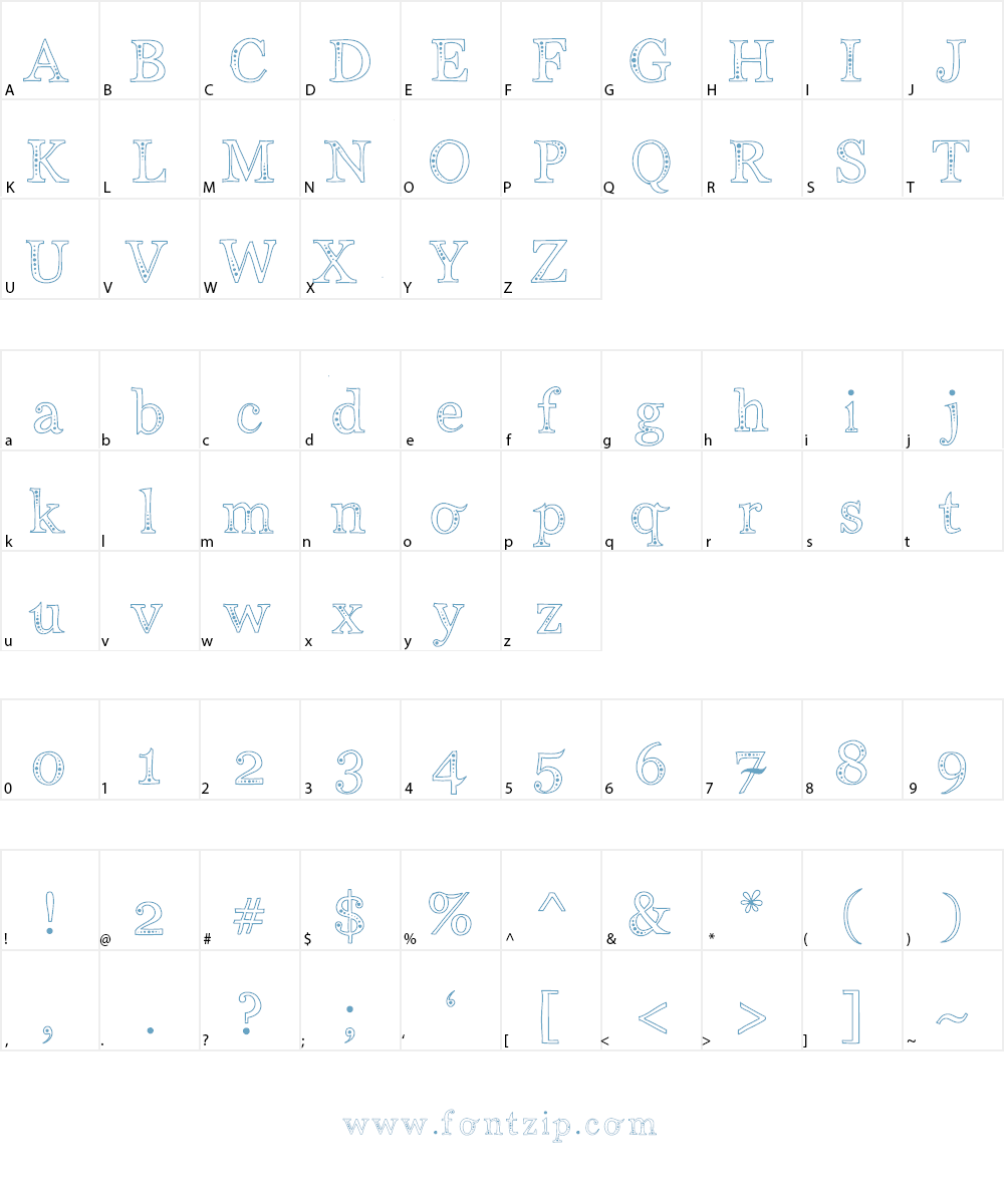Indifference Font Character