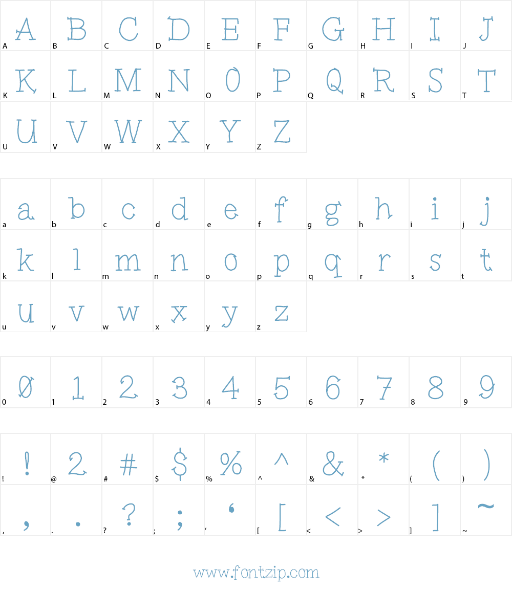 Pinwheel Font Character