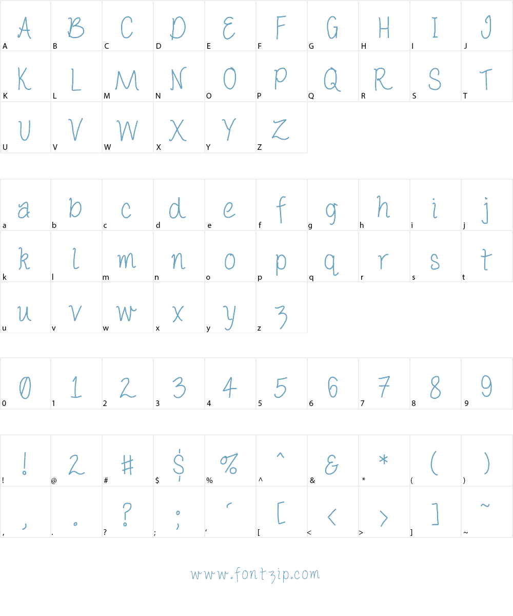 PorcelainPaperPie Font Character