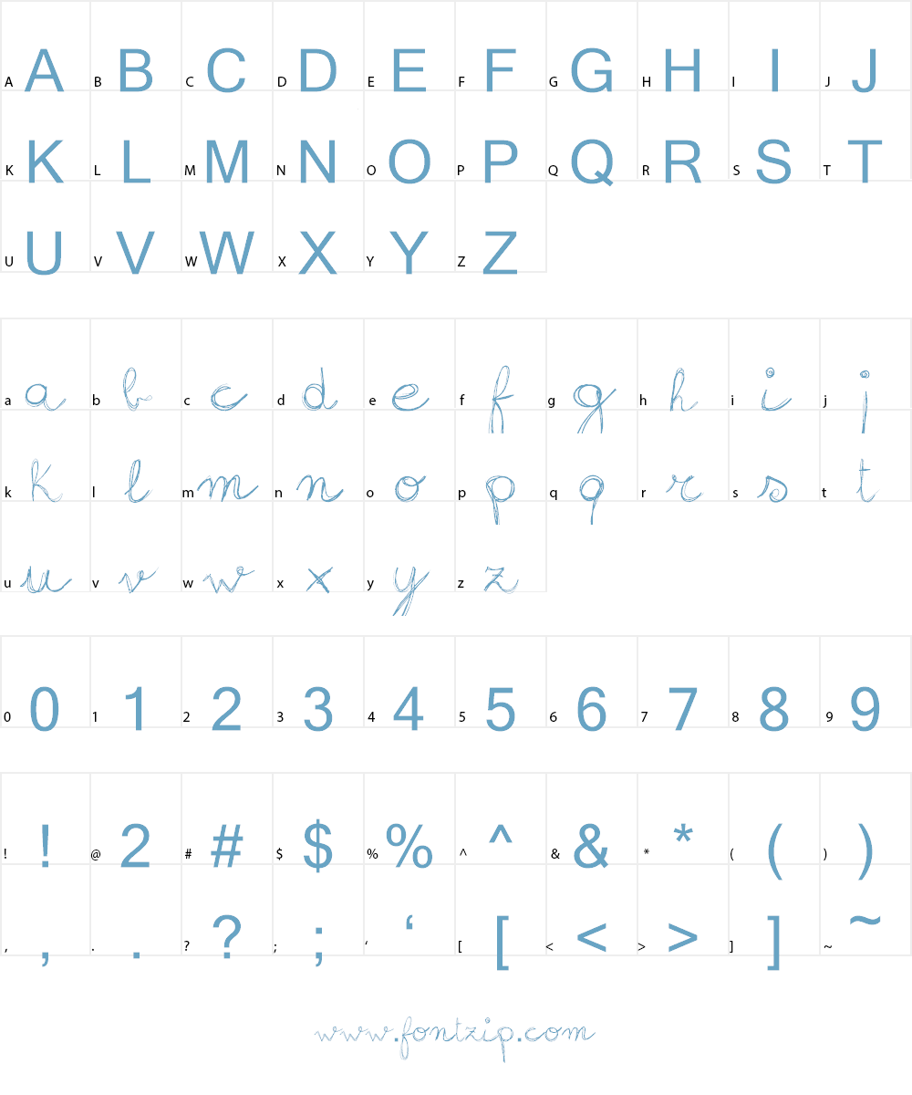 sign-handwritng_demo-version Font Character