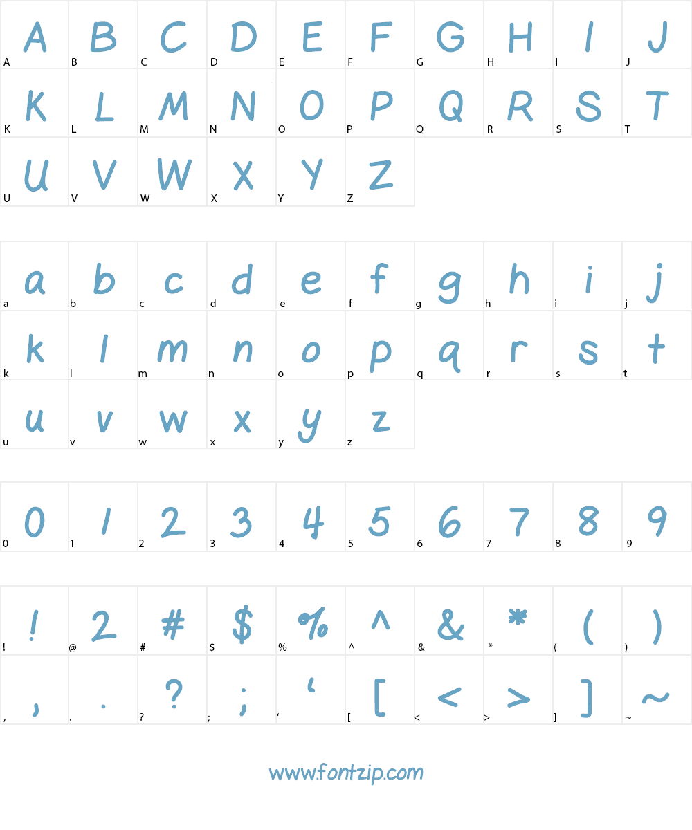 GelPen Font Character