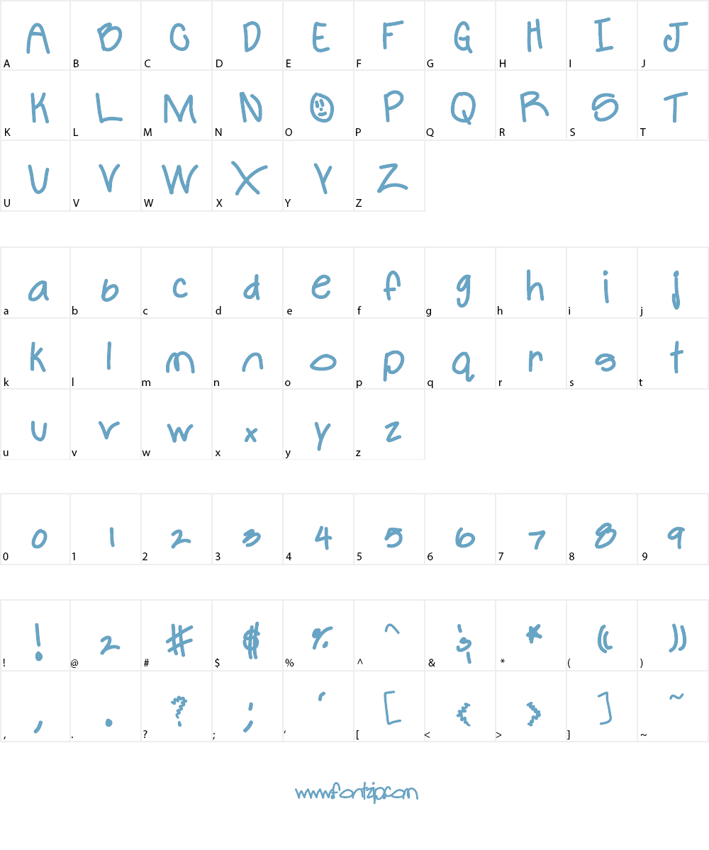 Babypa Font Character
