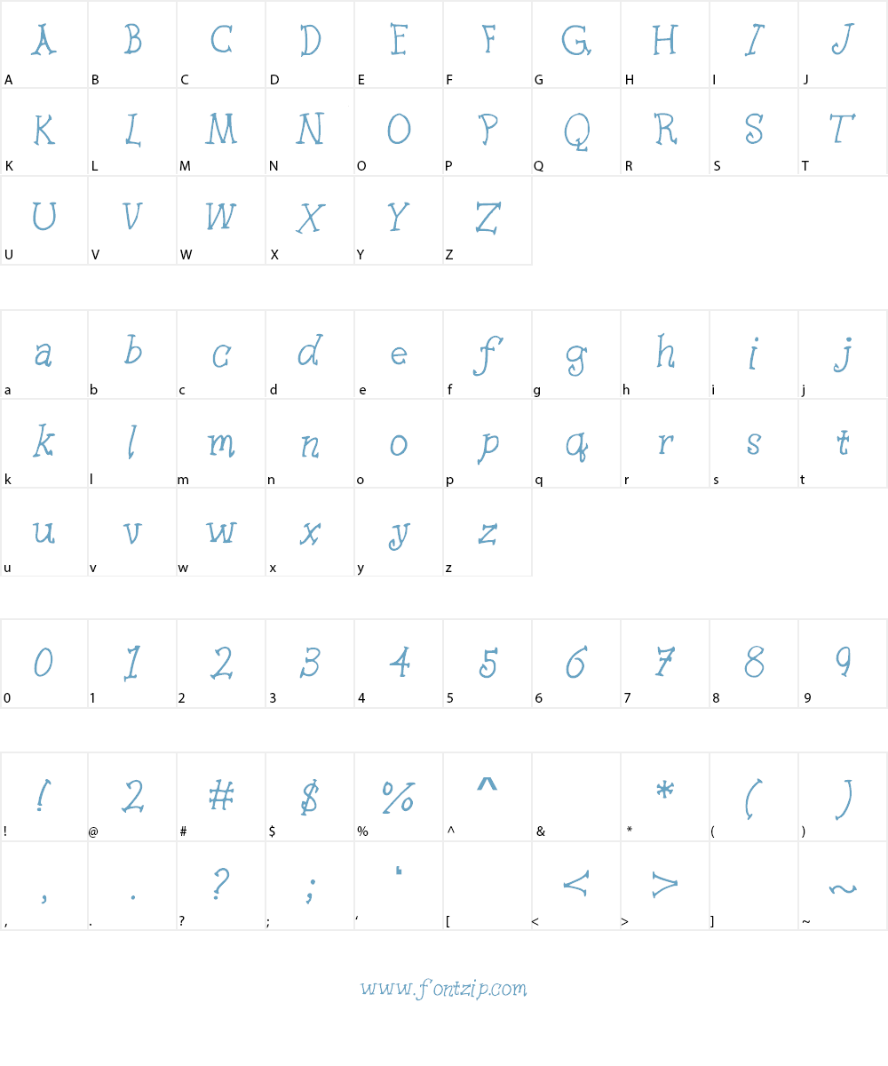 BistroWine Font Character