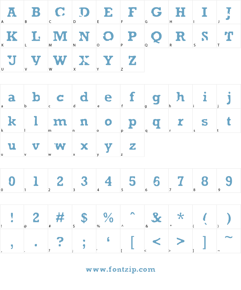AnaEve Font Character