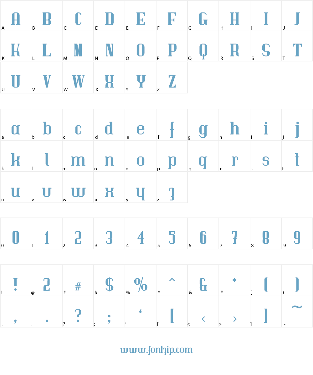 Immermann Font Character