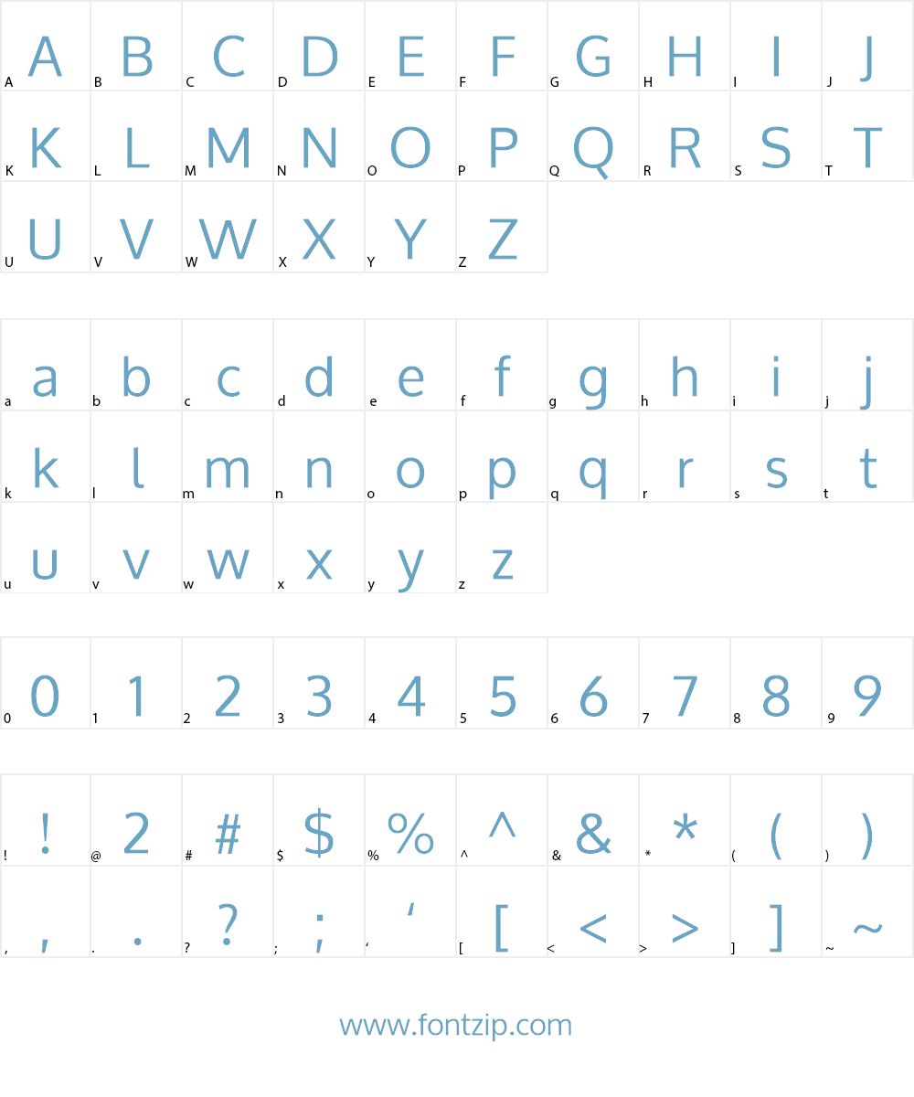 Oxygen Font Character