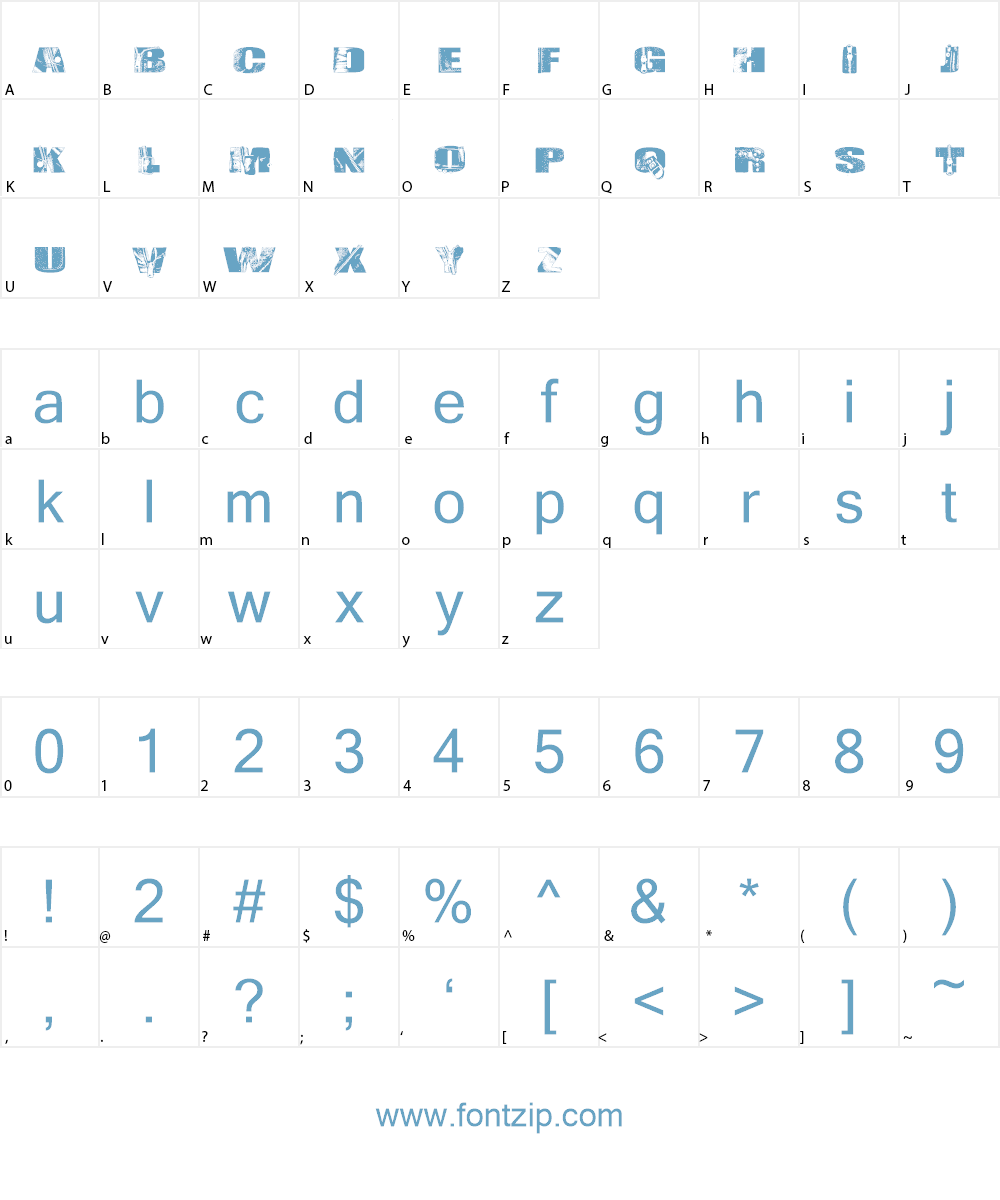 Leather Font Character