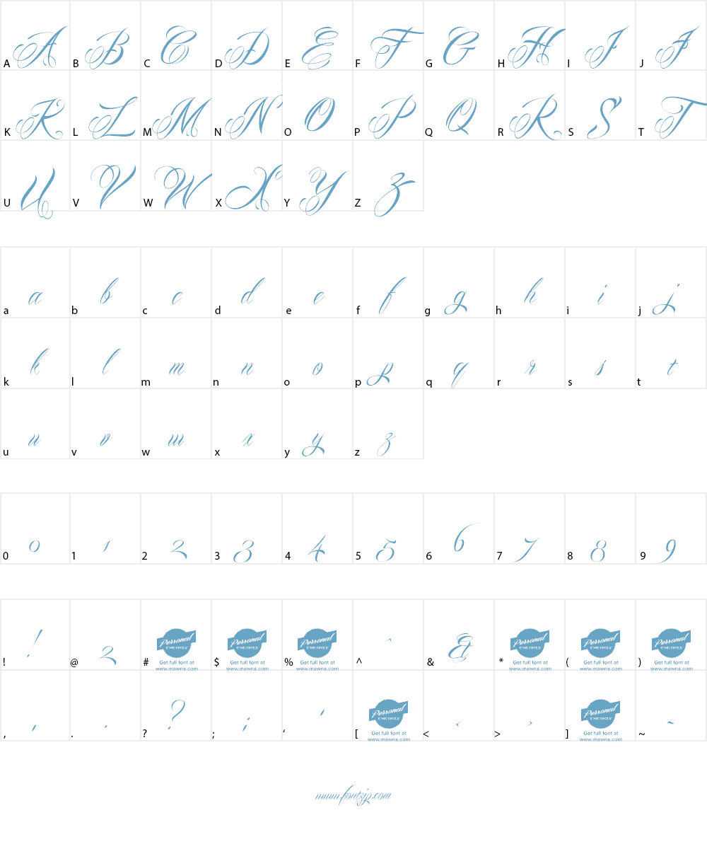 Mardian Demo Font Character