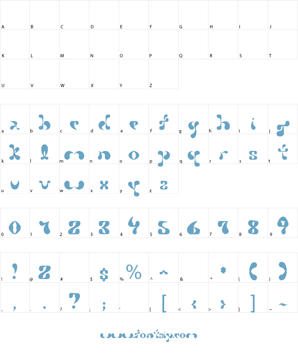 Petal Font Character