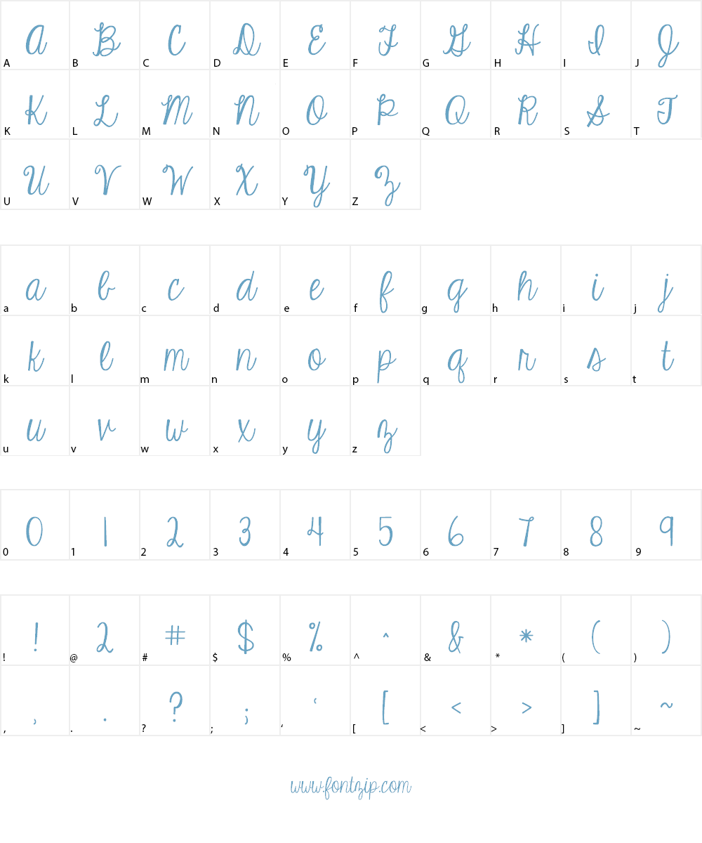 KG Eyes Wide Open Font Character