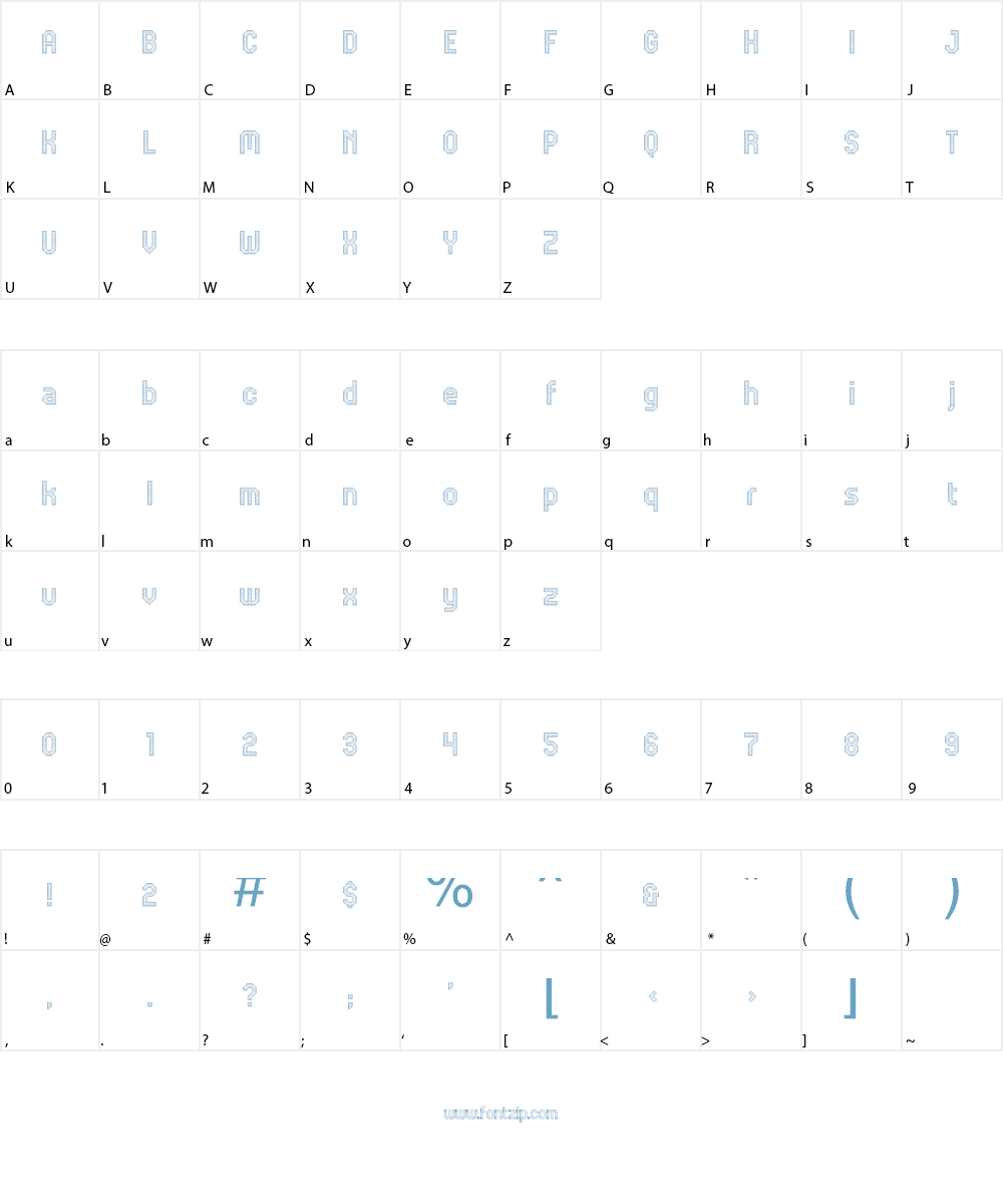 JD Digital Font Character