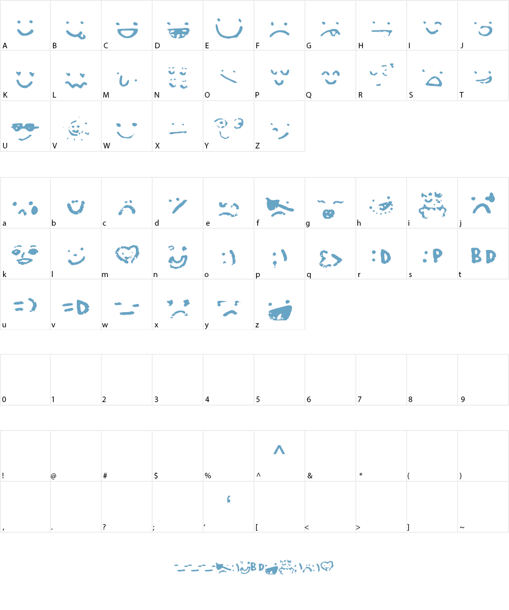SmileysMarker Font Character