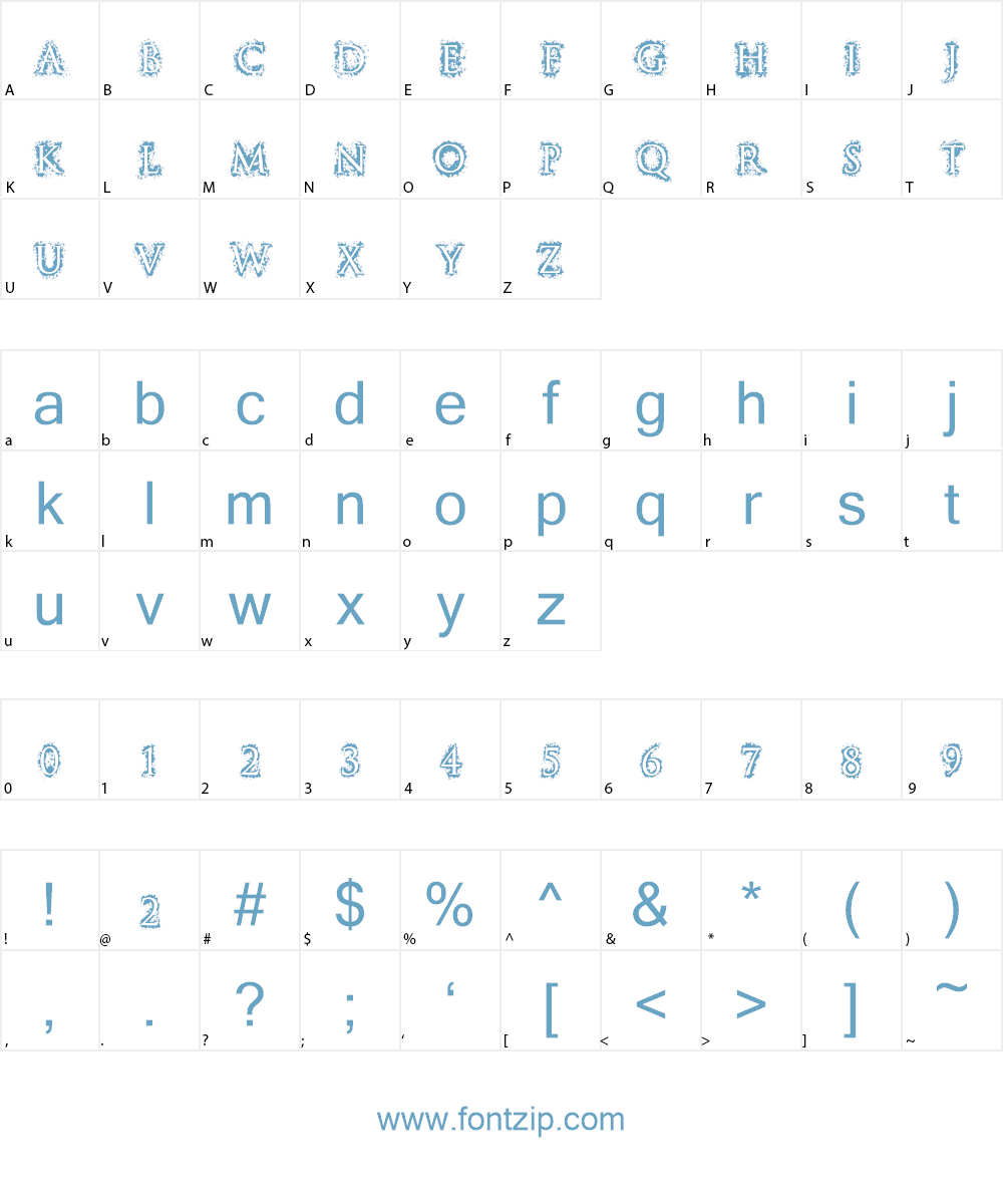Stucco Font Character