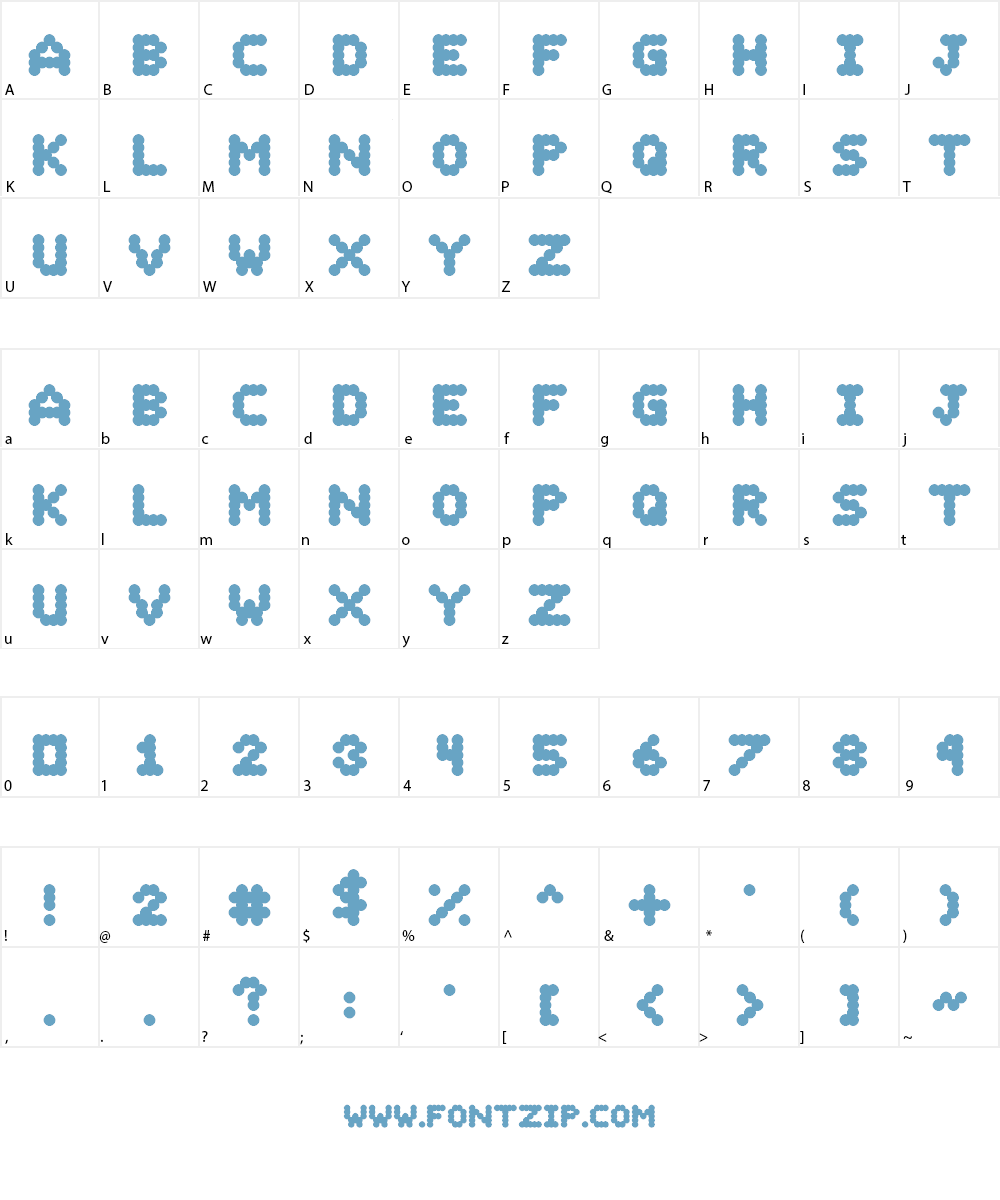 Bubble Font Character