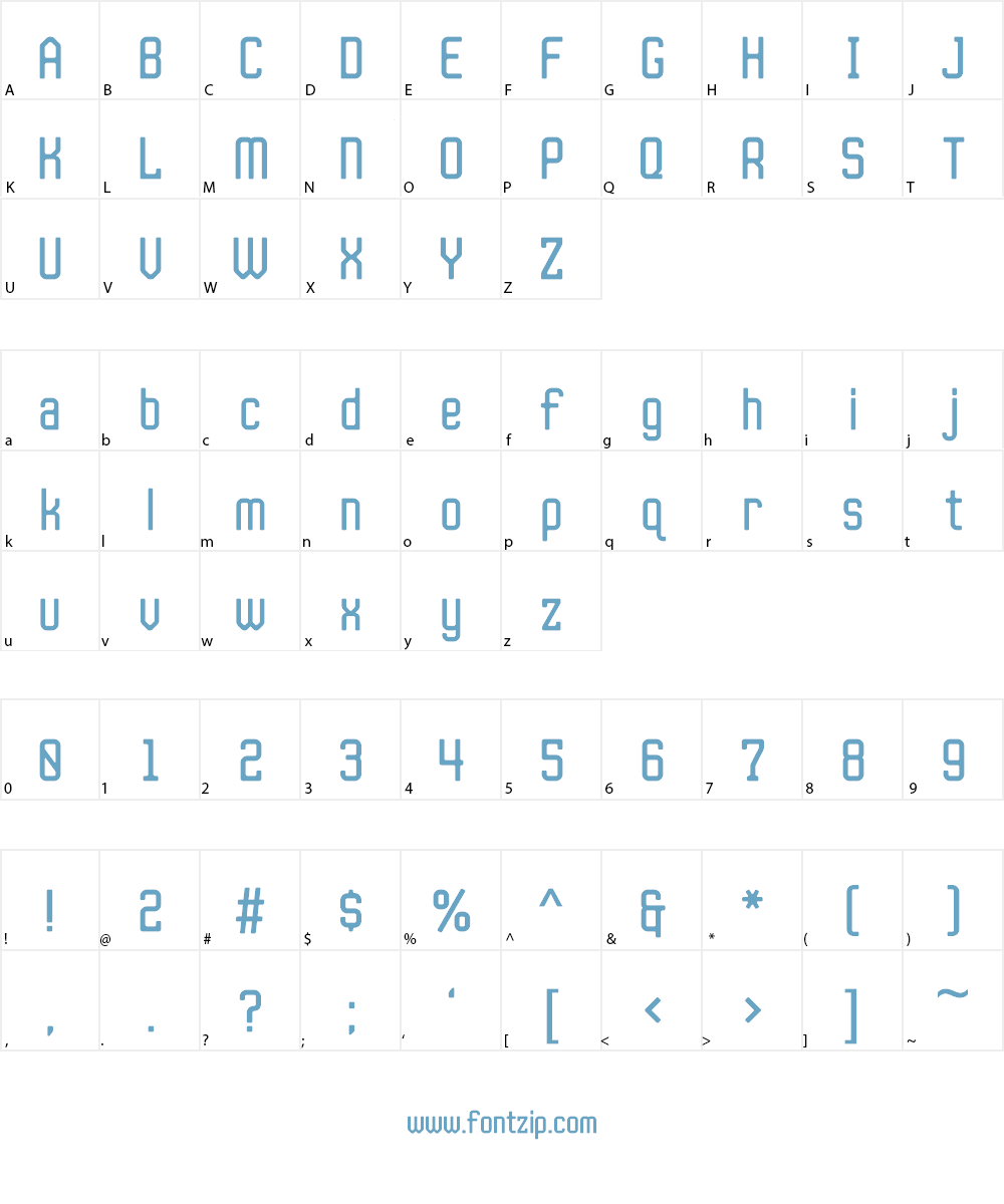 JLS Data Gothic Font Character