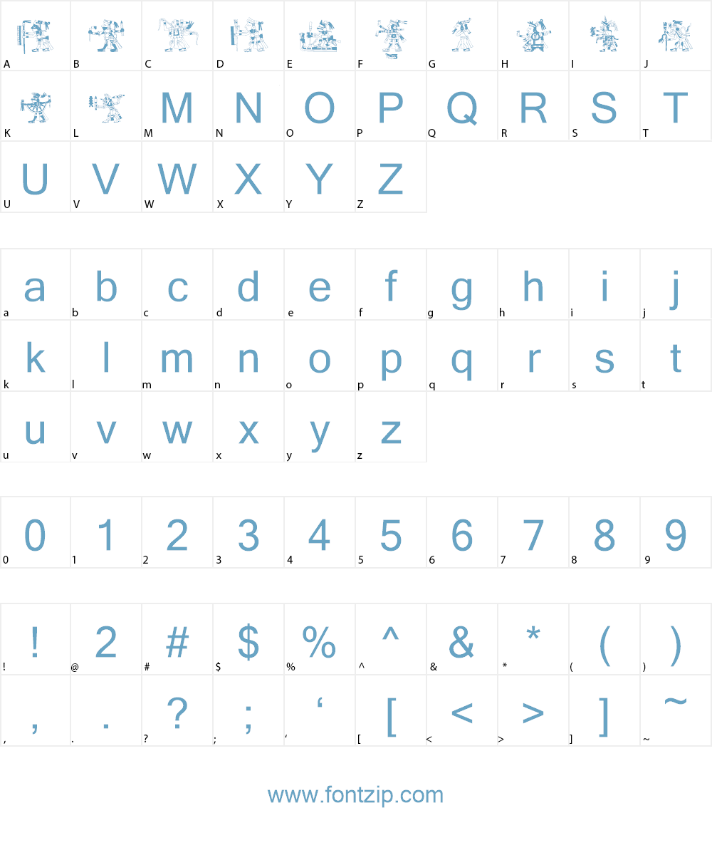 Mixtec Codice Font Character