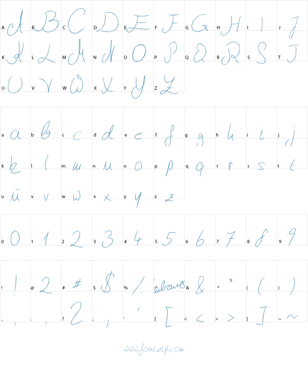 Julliscriptum Font Character