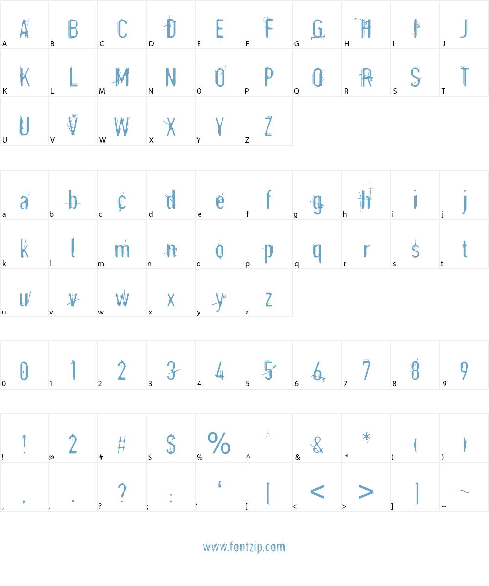 Astonished Font Character