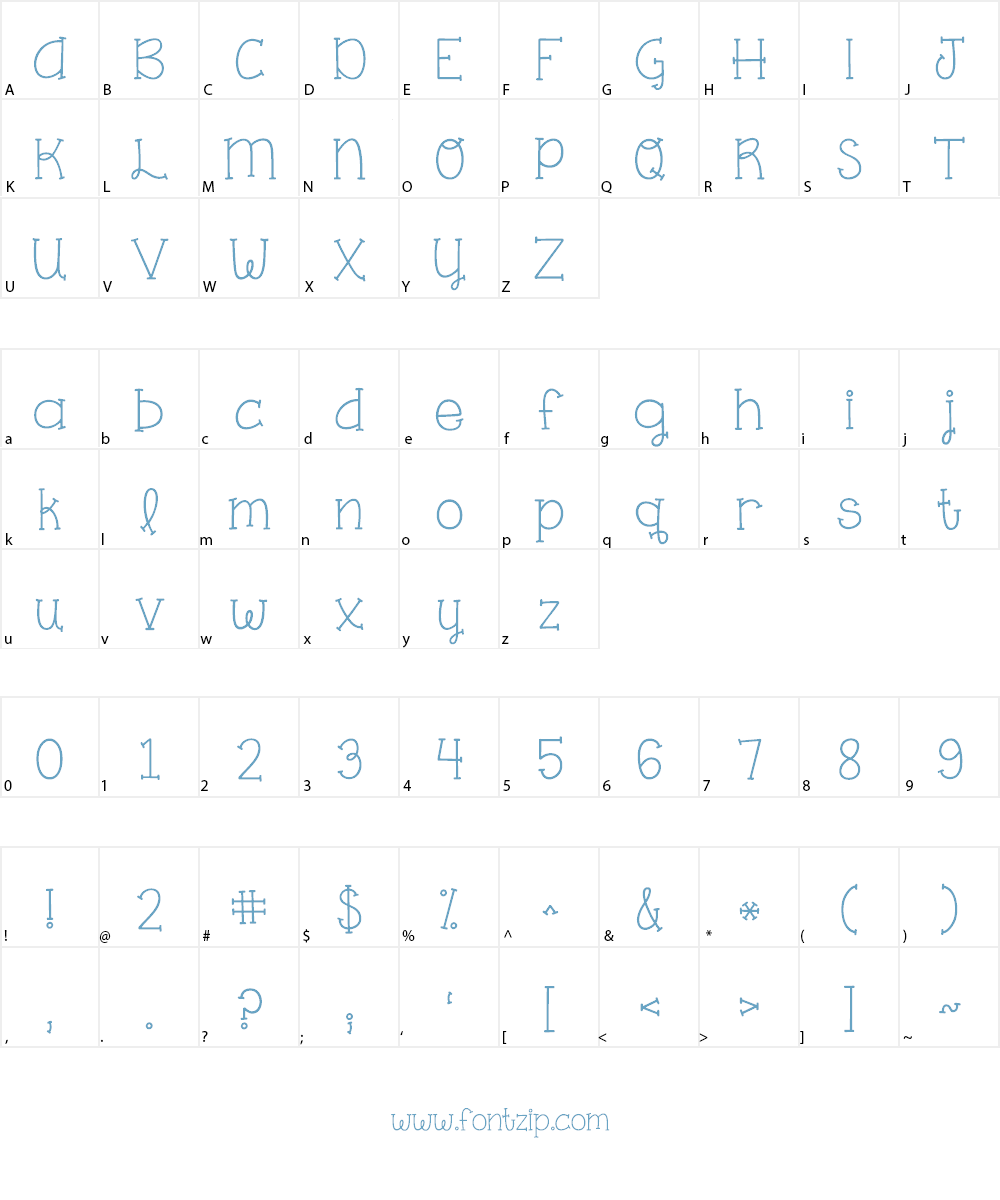 KG One Thing Font Character