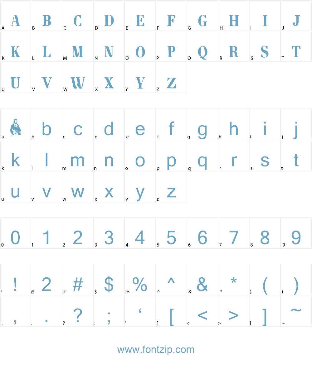 NapoleonDemo Font Character