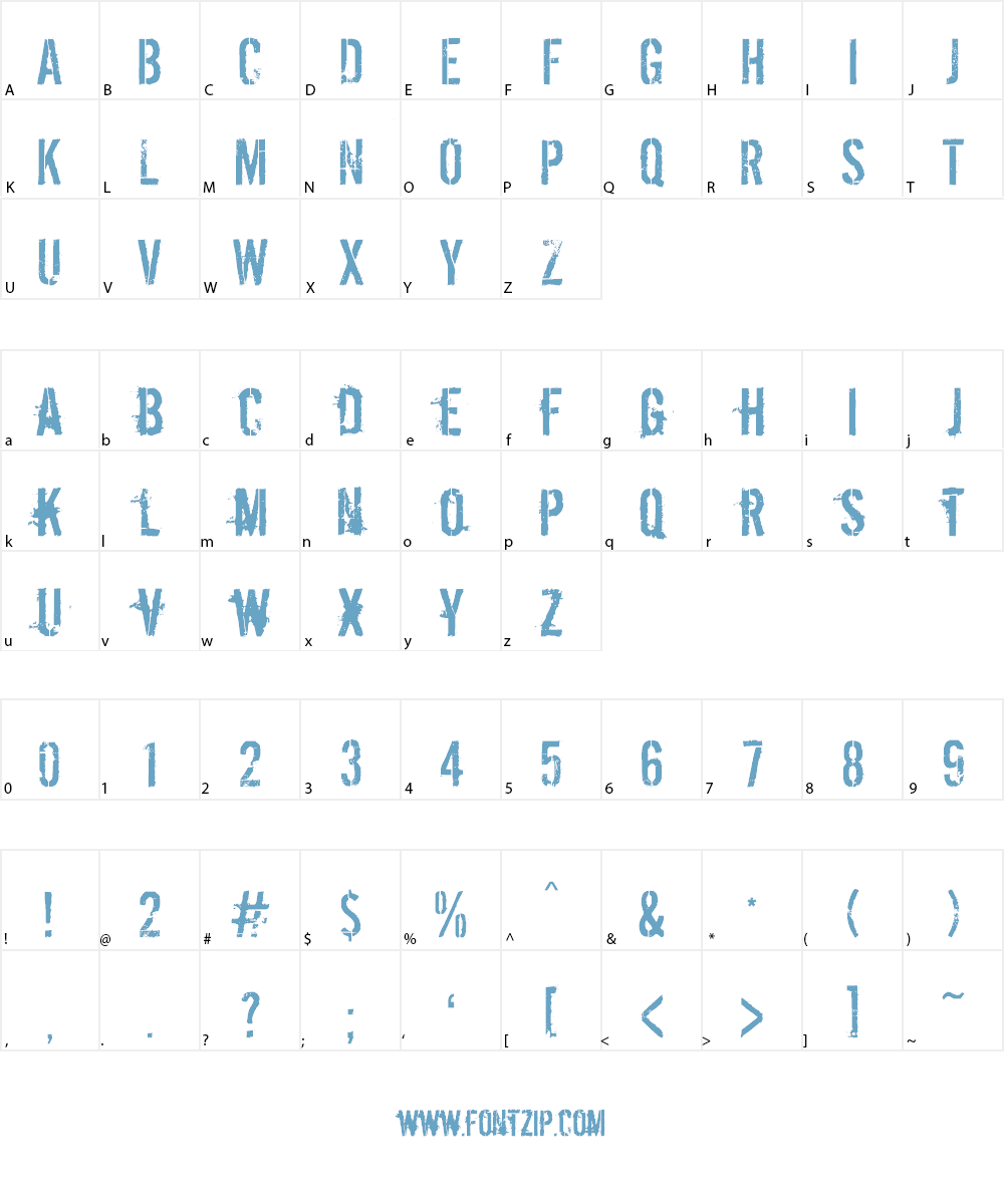Dirty Ego Font Character