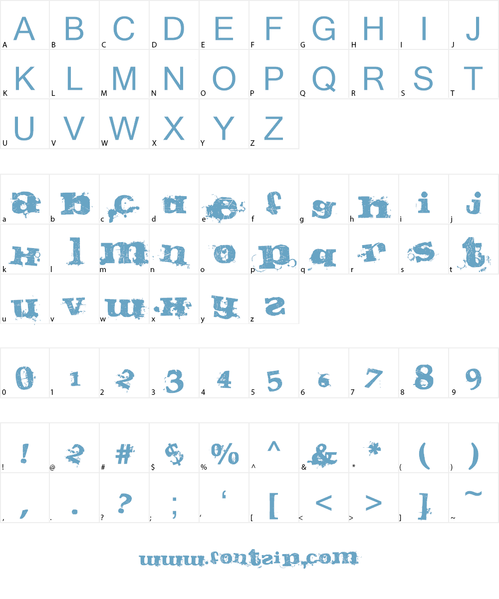 Guilty Font Character