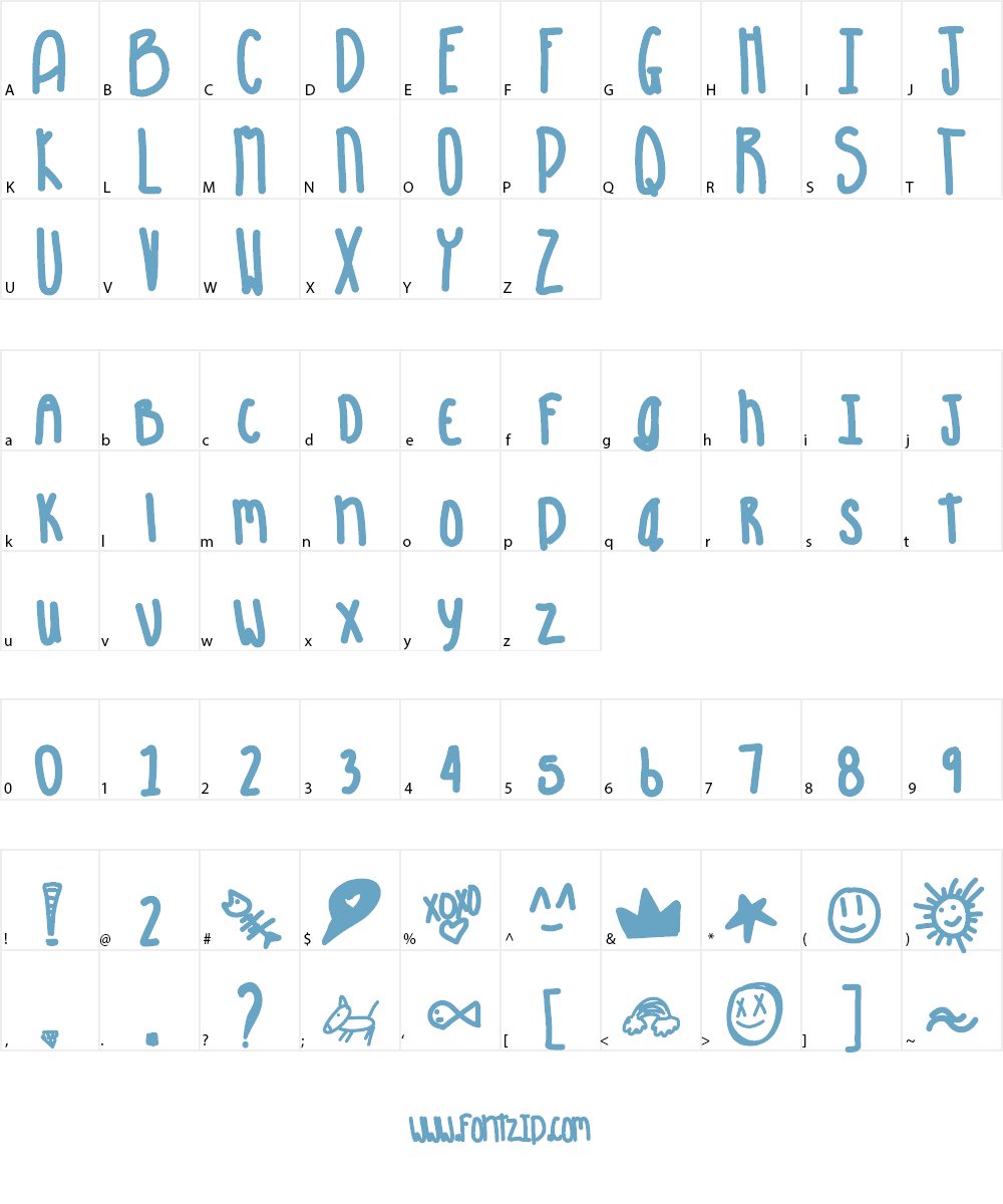 Aquarious Font Character