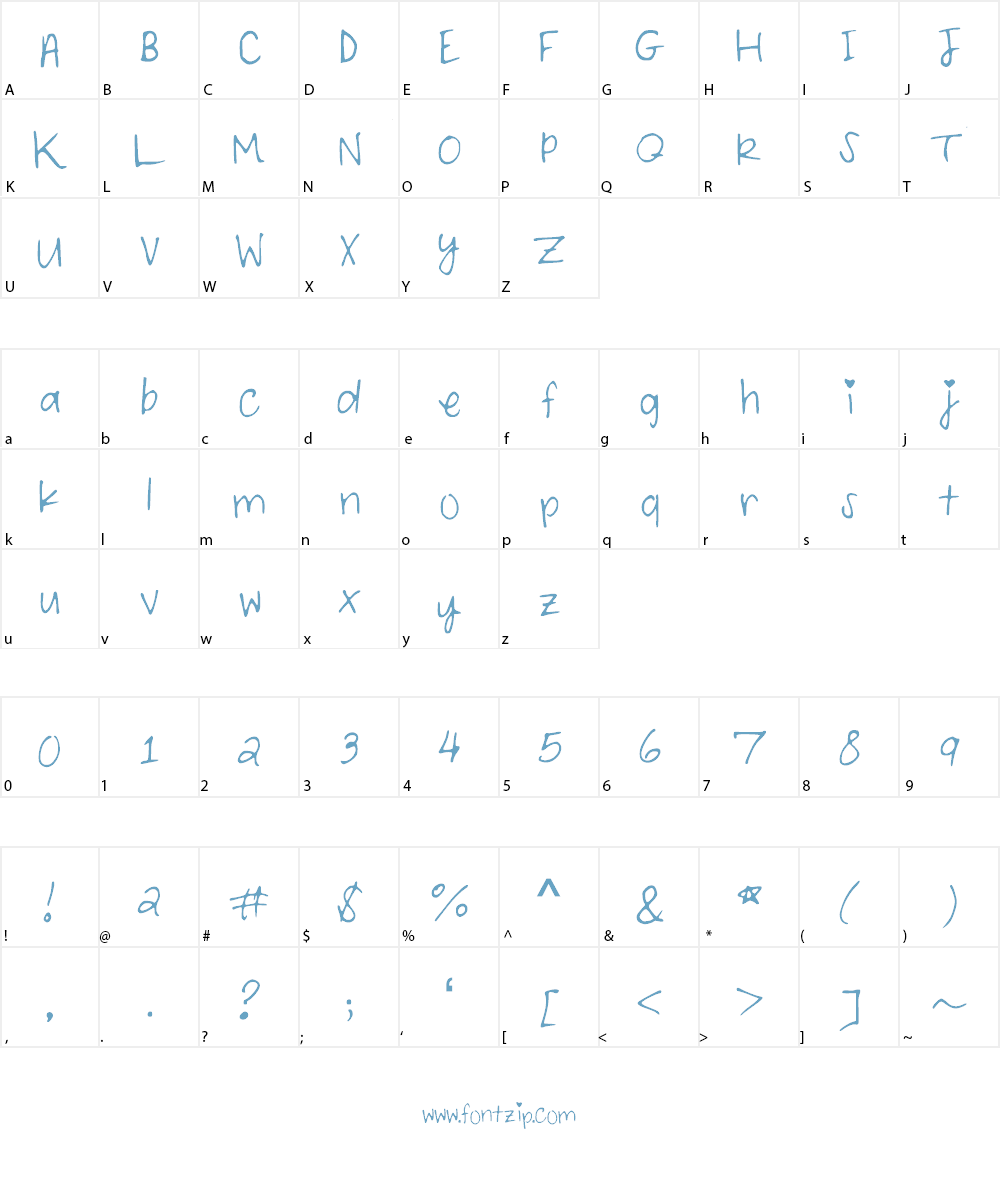 ForeverandAlways Font Character