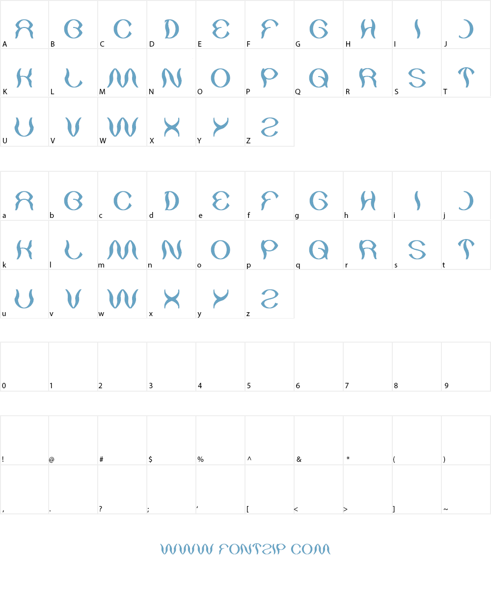 psychedelic Font Character