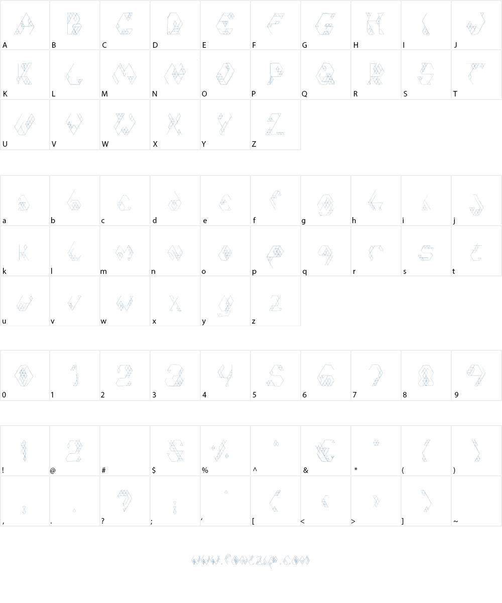Iso Font Character