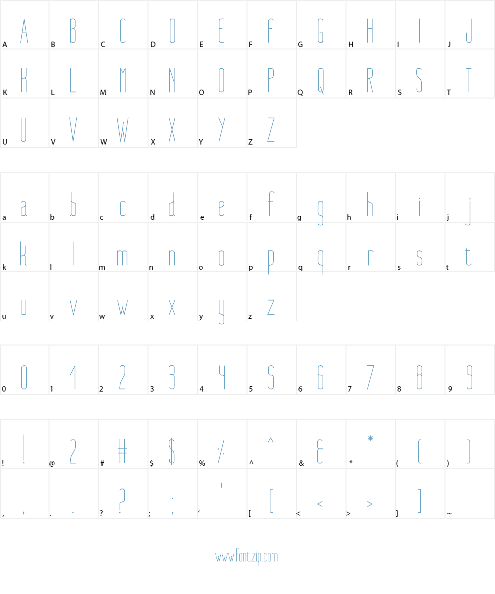 Nue Light Font Character
