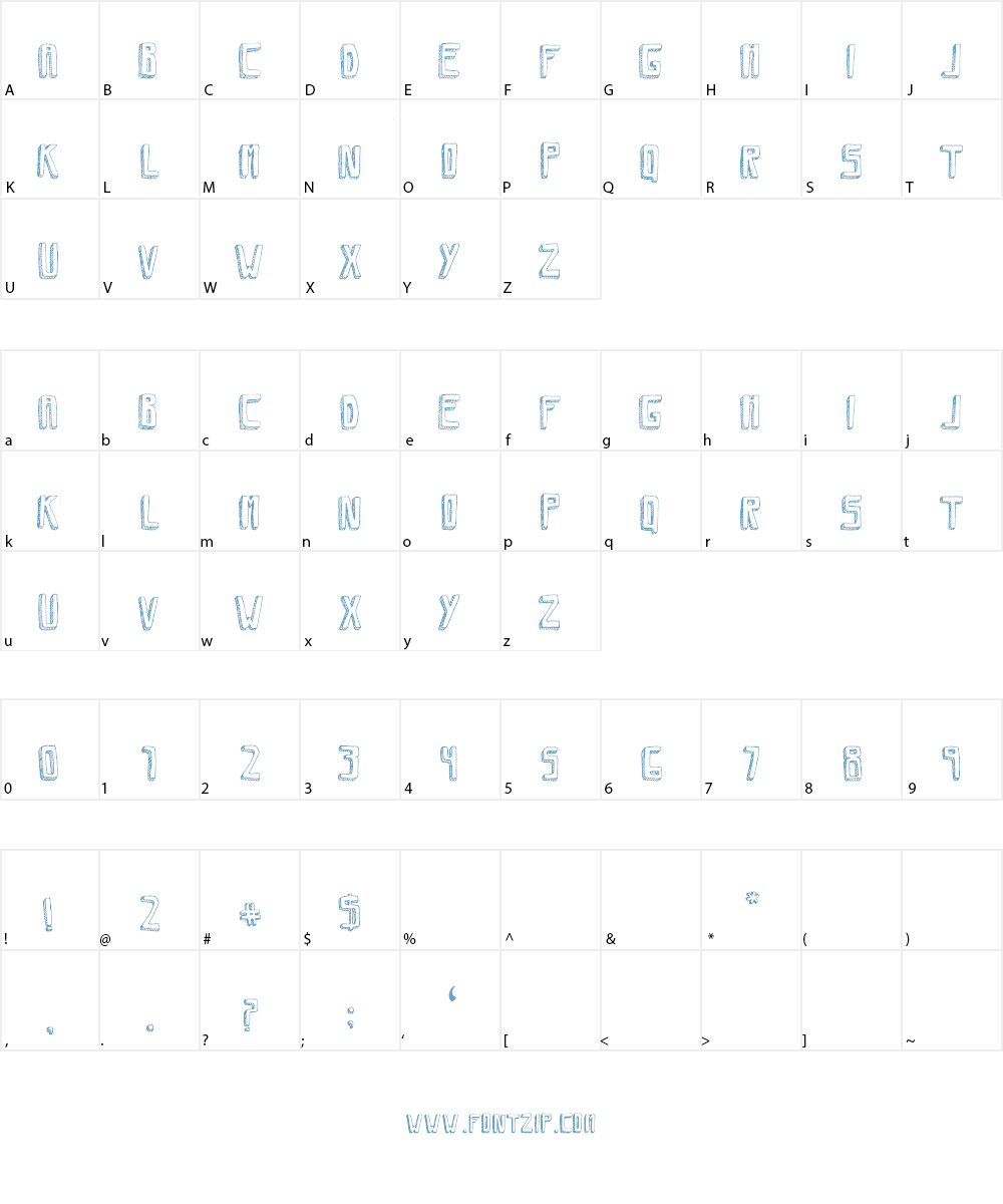 Savia Shadow Font Character
